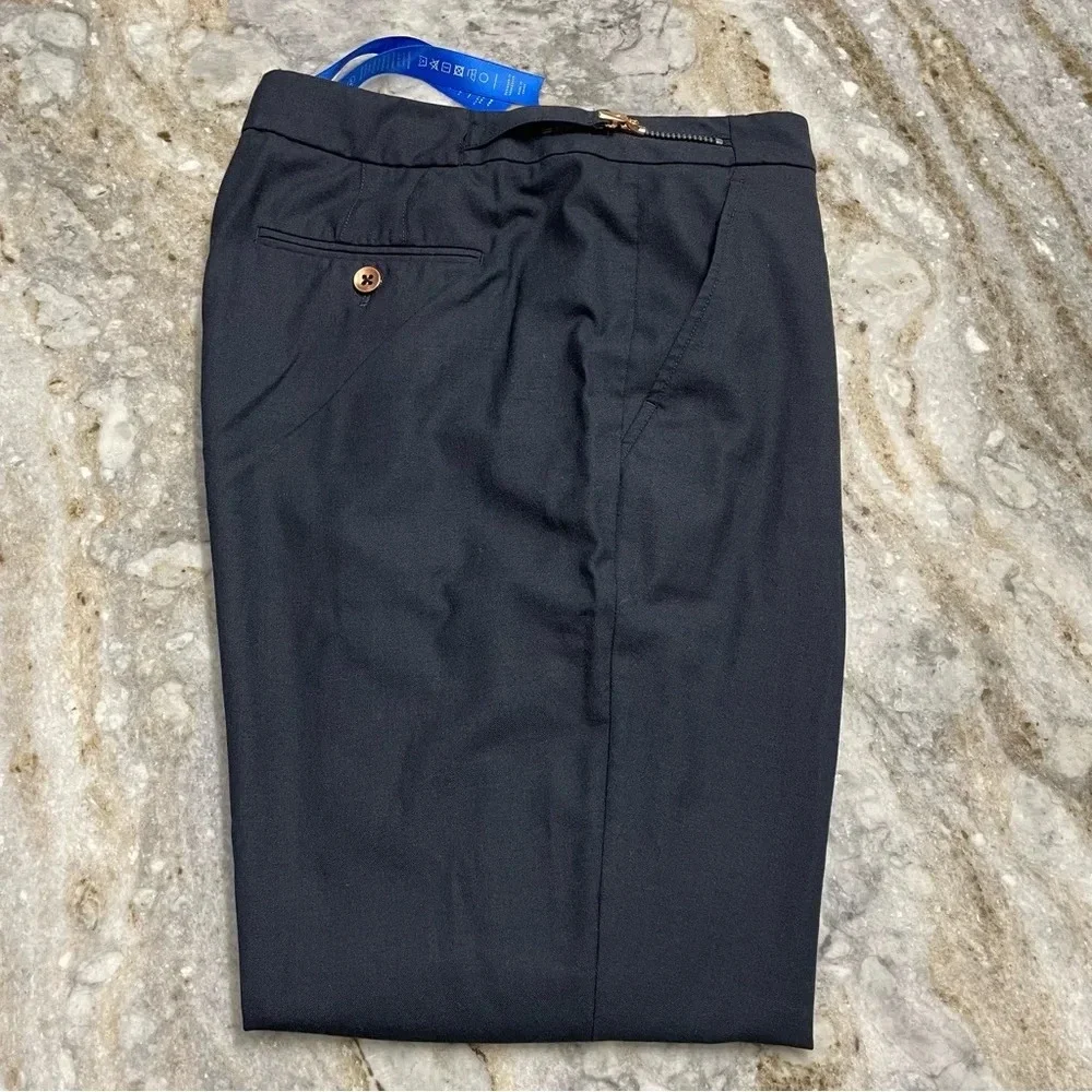 Kit and Ace Straight Leg Trouser High Rise Adjustable Zip Waistband 6